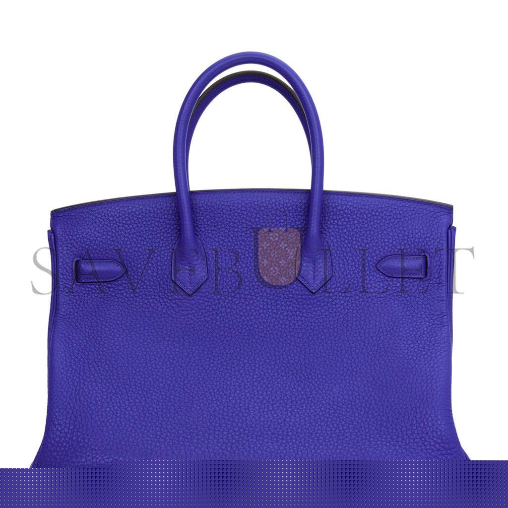 H**mes special order (hss) birkin 35 bleu electric verso clemence gold hardware (35*25*18cm)
