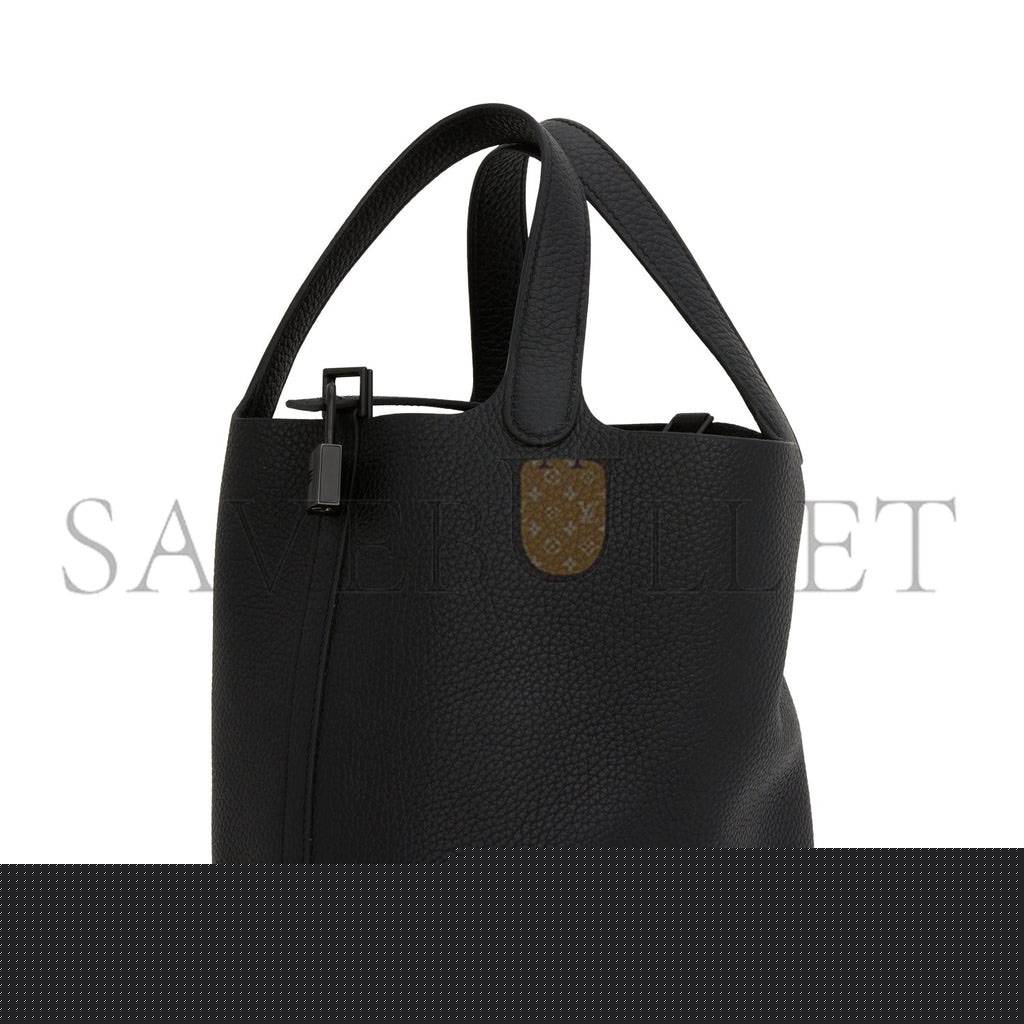H**mes monochrome picotin 18 black clemence black hardware (18*12*19cm)