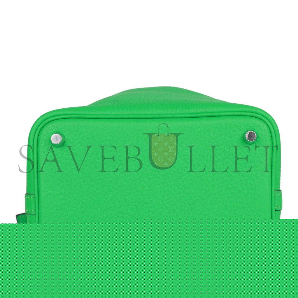 H**mes picotin lock 18 vert comics clemence palladium hardware (18*13*18cm)
