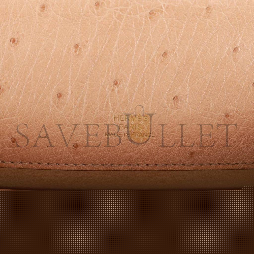 H**mes kelly pochette chai ostrich gold hardware (22*12*13cm)