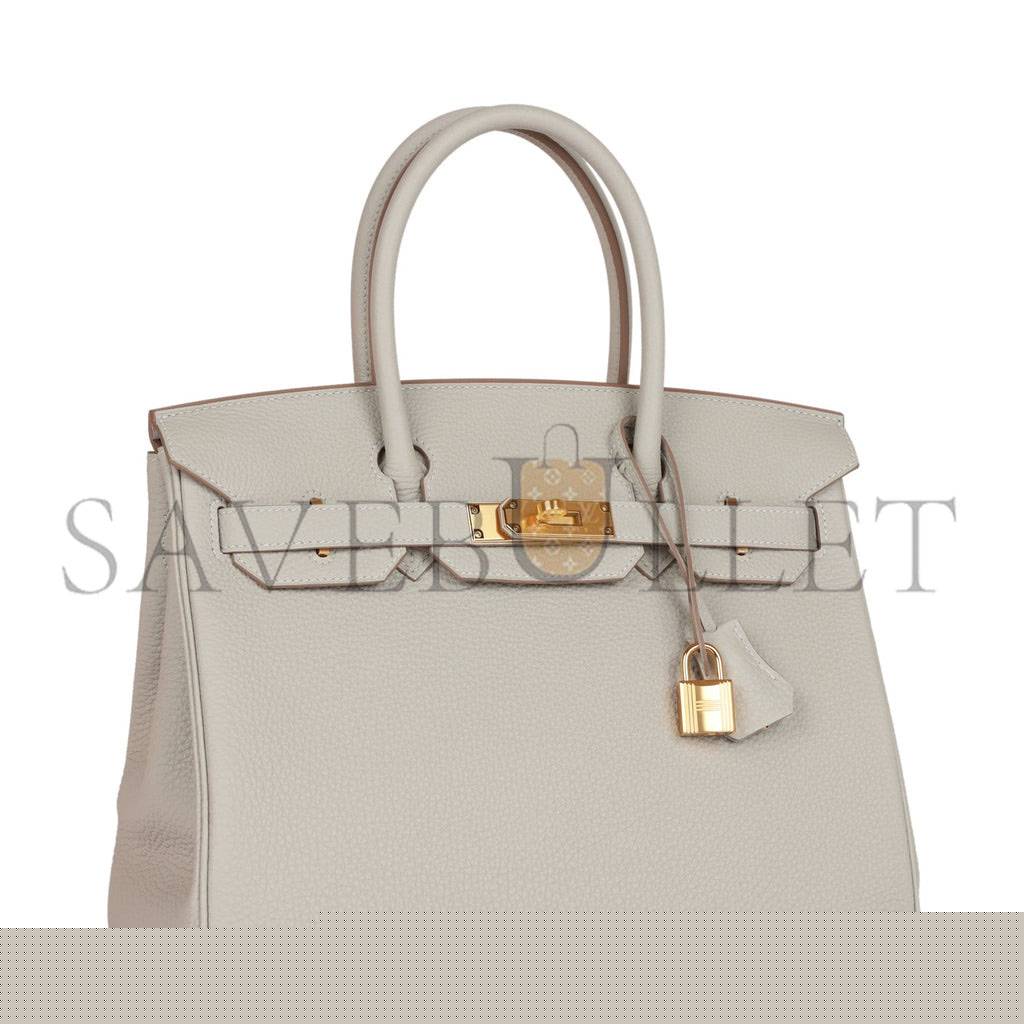 H**mes birkin 30 gris perle togo gold hardware (30cm)