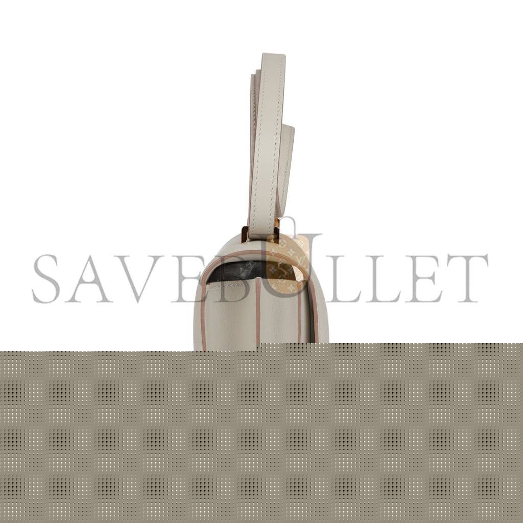H**mes constance 18 gris perle swift gold hardware (18cm)