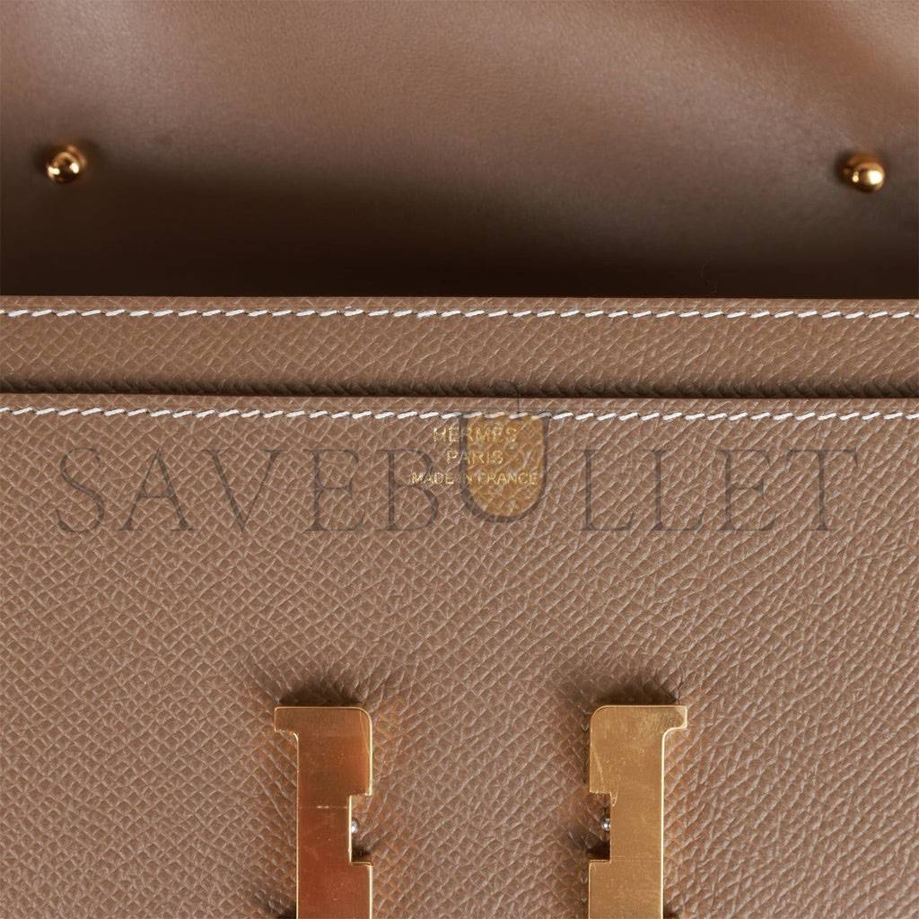 H**mes constance wallet to go etoupe epsom gold hardware (22*11cm)
