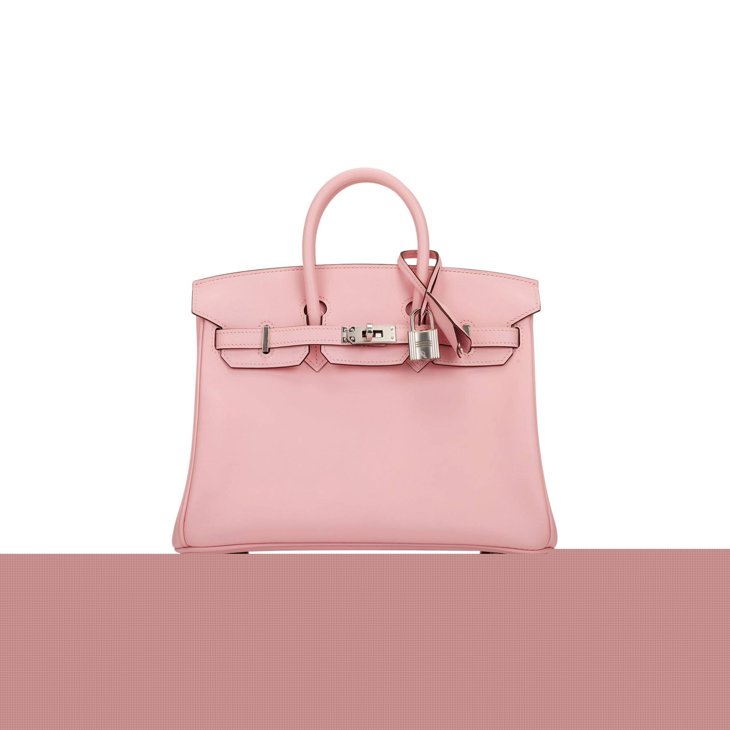 H**mes birkin 25 rose sakura jonathan palladium hardware handmade (25cm)