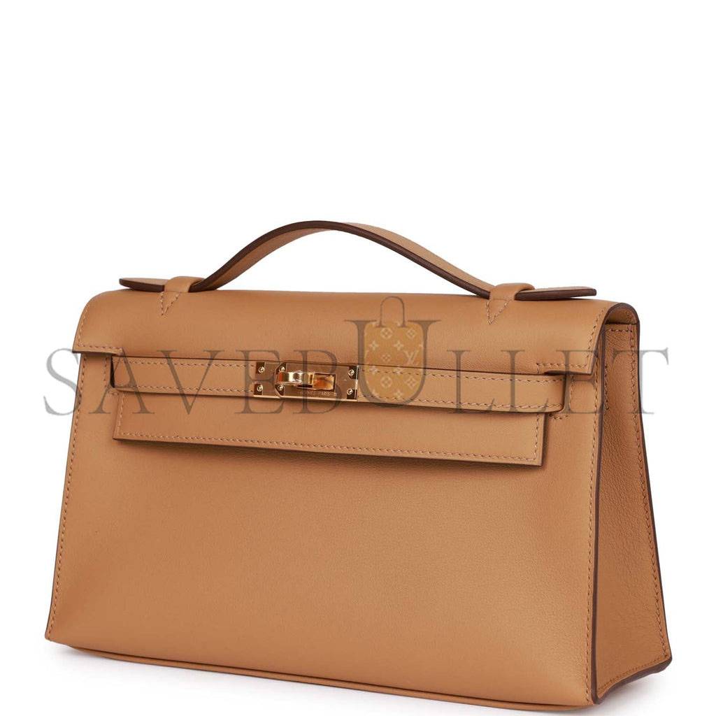 H**mes kelly pochette biscuit swift gold hardware  (22*12*13cm)