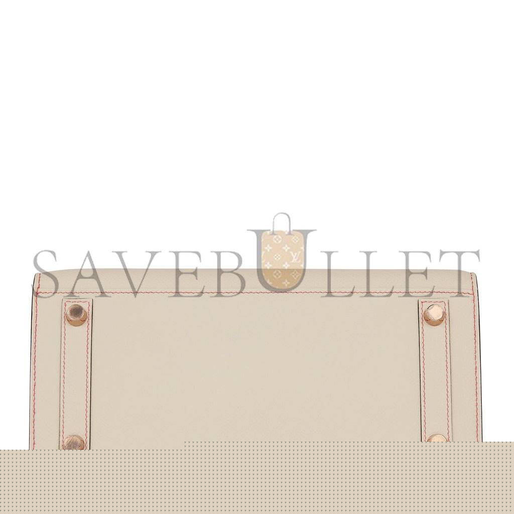 H**mes special order (hss) birkin sellier 25 nata and black epsom rose gold hardware (25cm)