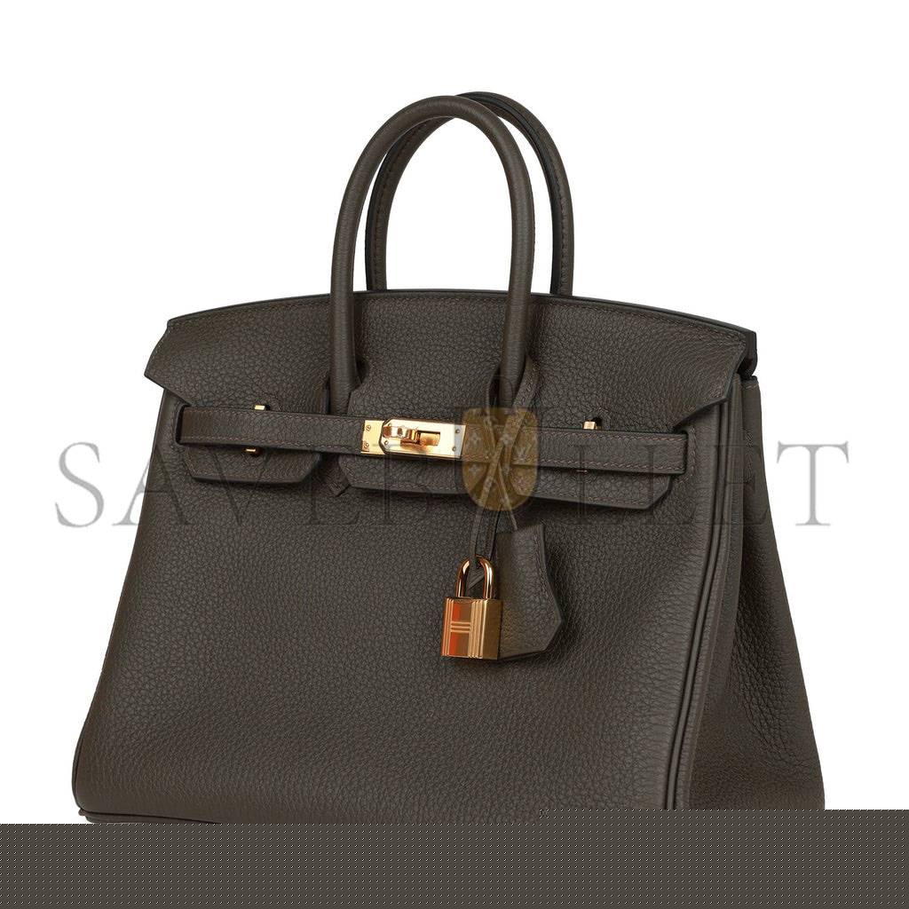 H**mes birkin 25 vert de gris togo gold hardware handmade (25cm)
