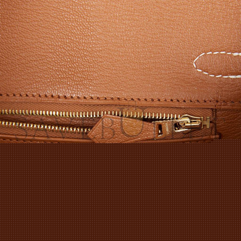 H**mes special order (hss) birkin 25 craie and gold togo brushed gold hardware handmade (25cm)