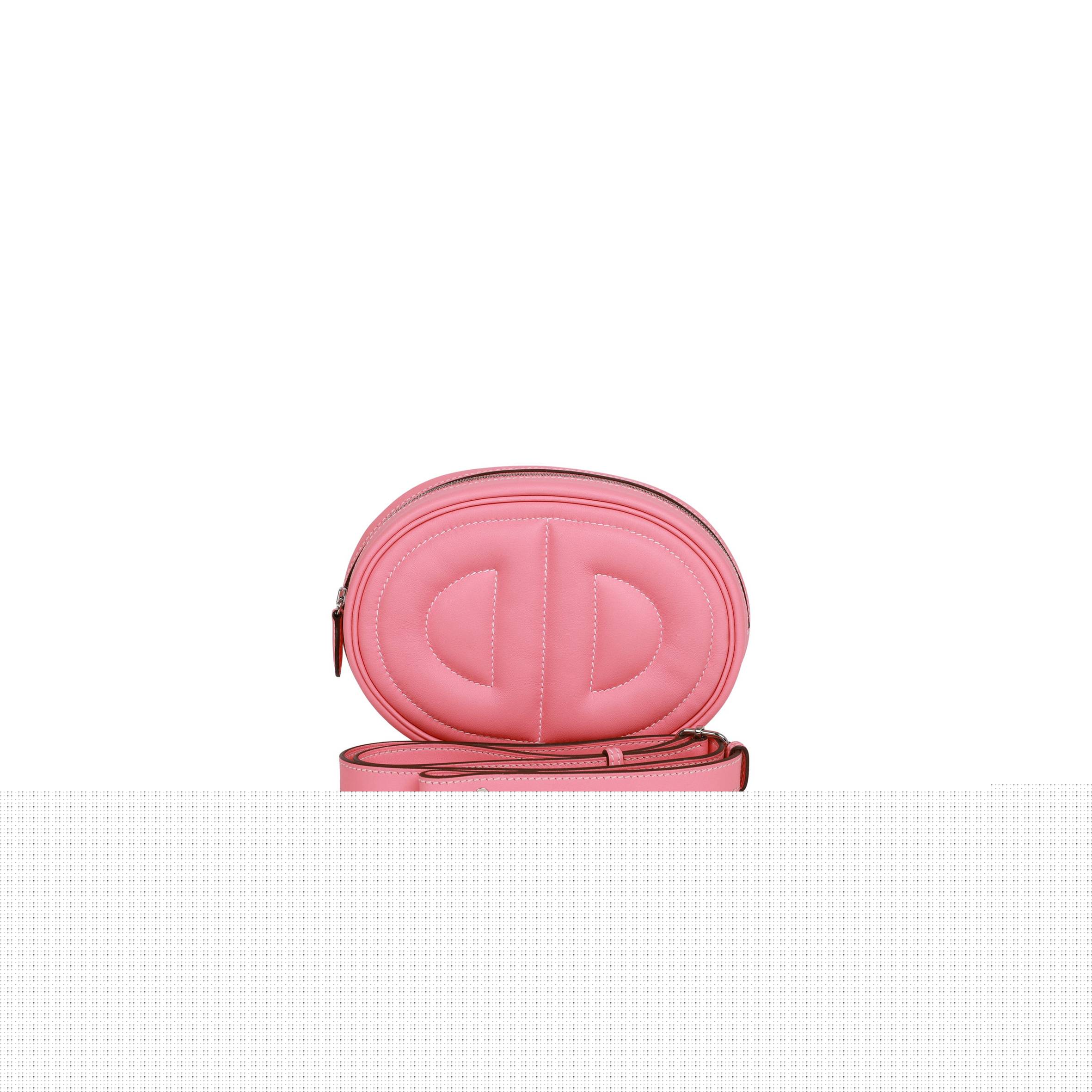 H**mes in-the-loop belt bag rose d''ete verso swift palladium hardware  (19cm)