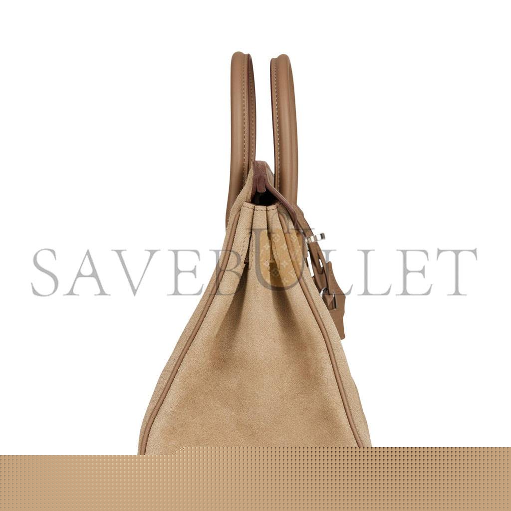 H**mes birkin 25 gris caillou grizzly and swift palladium hardware handmade (25cm)