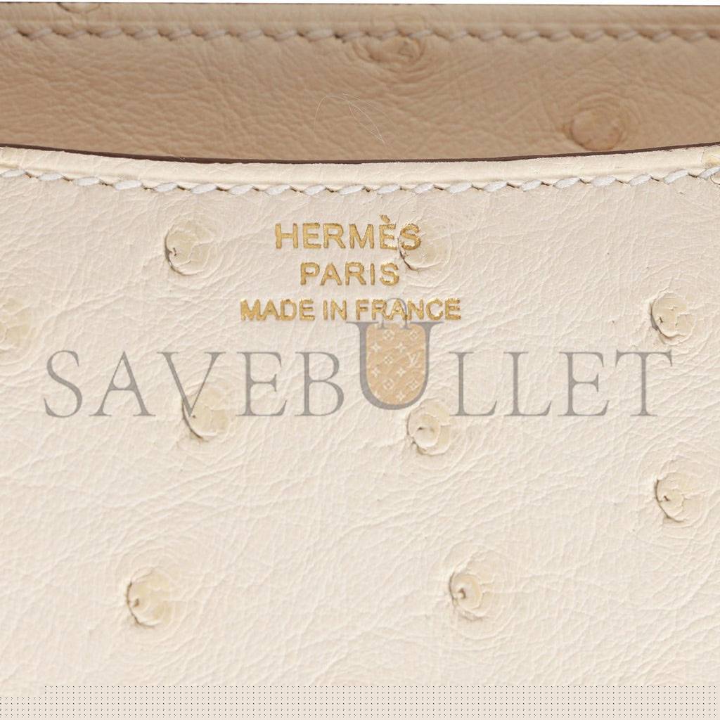 H**mes constance 18 nata ostrich gold hardware 39861962506334 (18cm)