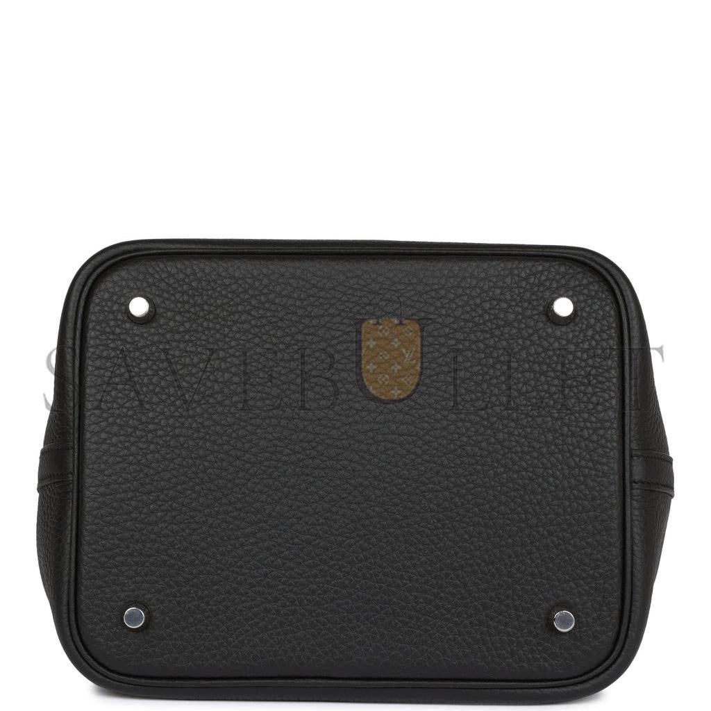 H**mes black clemence picotin lock 22cm palladium hardware  (22cm)