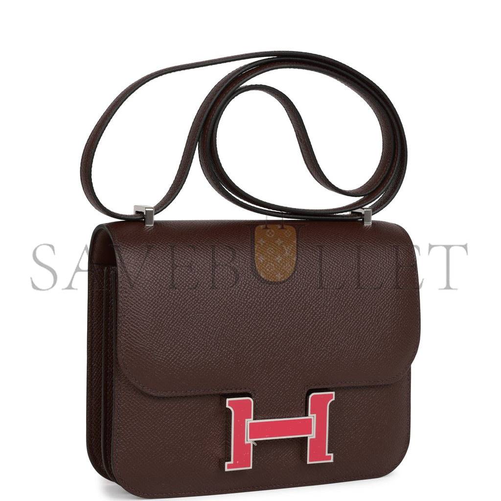 H**mes constance 18 rouge sellier epsom palladium hardware 39835891728478 (18cm)