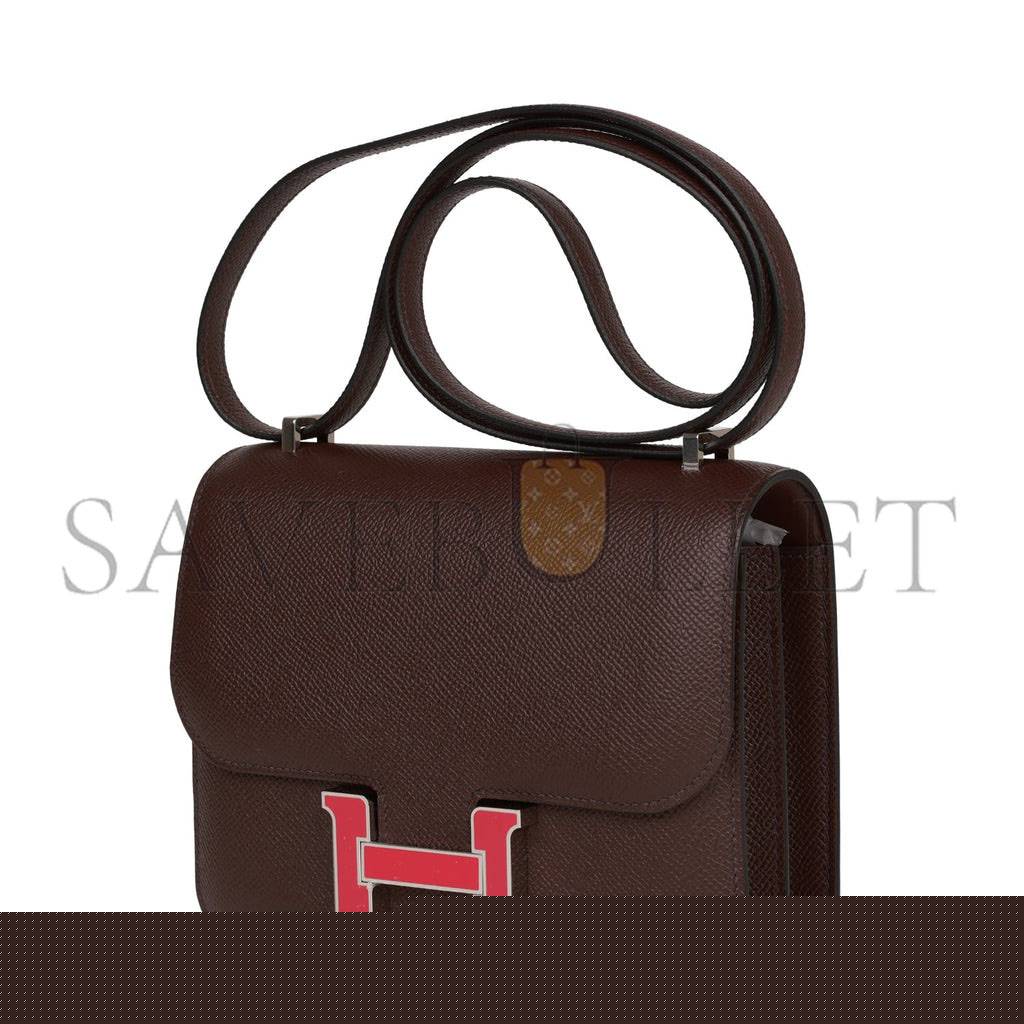 H**mes constance 18 rouge sellier epsom palladium hardware 39835891728478 (18cm)