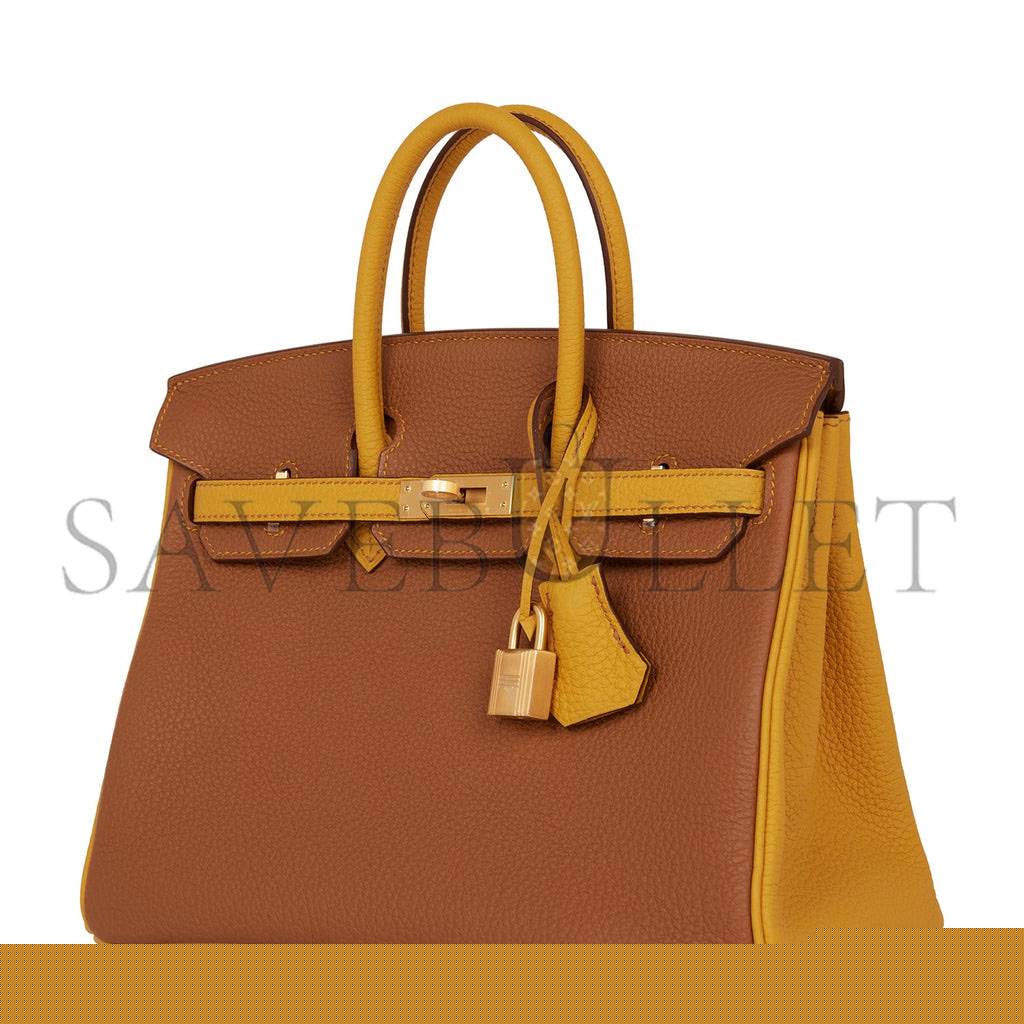 H**mes special order (hss) birkin 25 gold and jaune ambre togo brushed gold hardware  handmade(25cm)