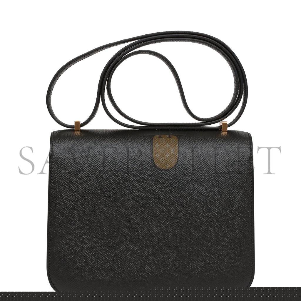 H**mes constance 18 black epsom gold hardware (18cm)