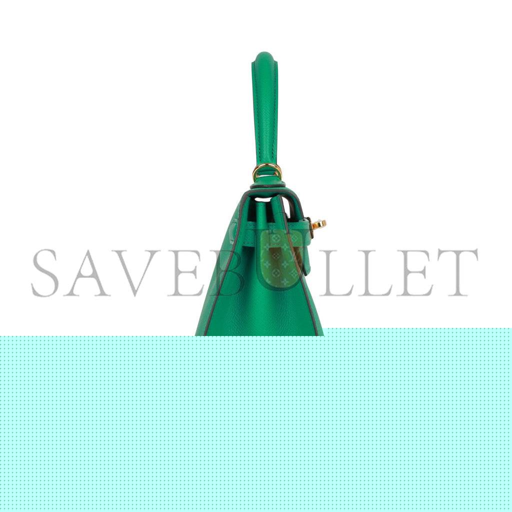 H**mes kelly sellier 28 vert jade epsom gold hardware (28*22*10cm)
