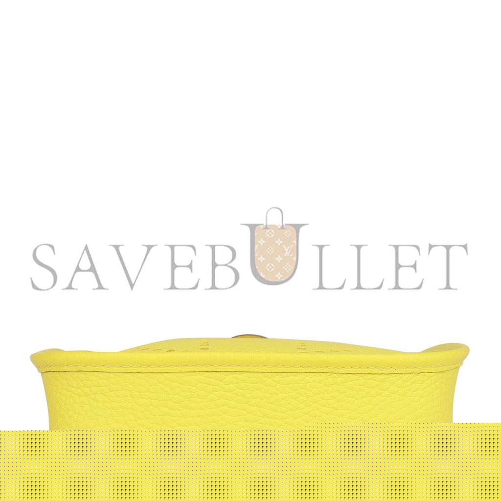 H**mes evelyne tpm lime clemence palladium hardware (17cm)