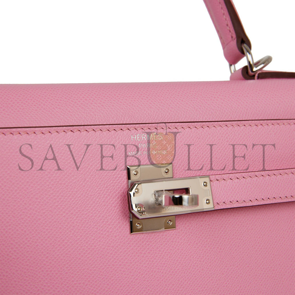 H**mes kelly sellier 25 pink verso madame palladium hardware  (25*17*7cm)