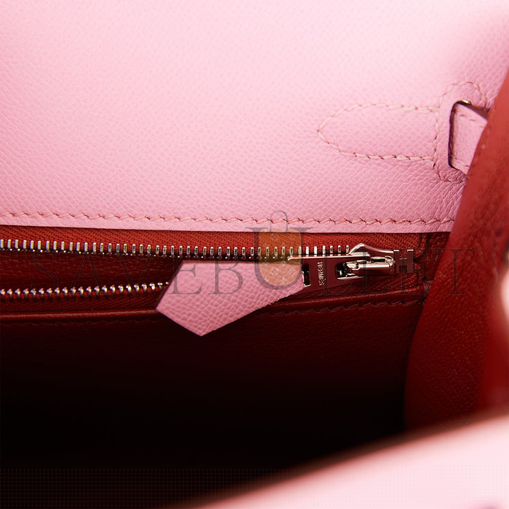 H**mes kelly sellier 25 pink verso madame palladium hardware  (25*17*7cm)