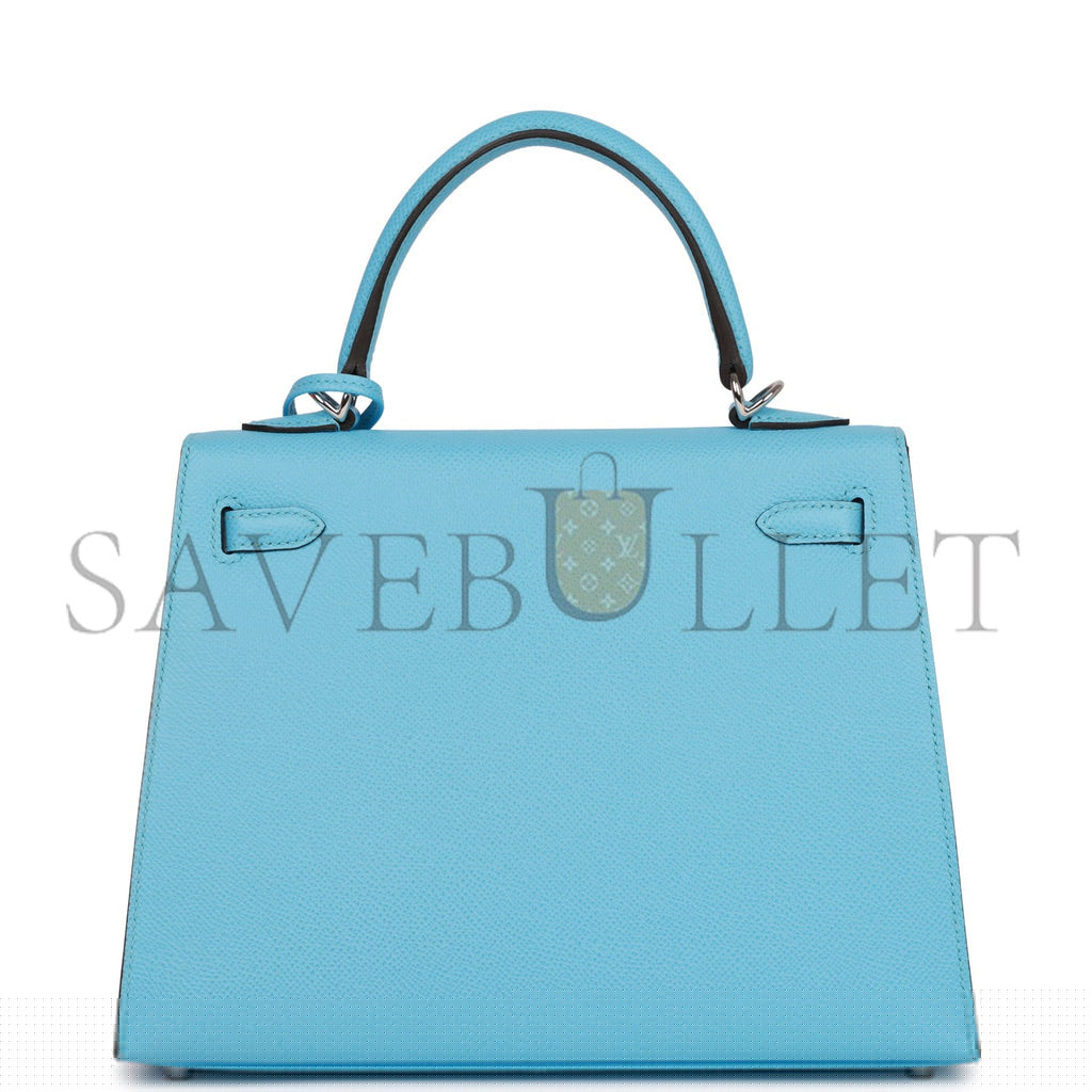 H**mes kelly sellier 25 celeste epsom palladium hardware  (25*17*7cm)