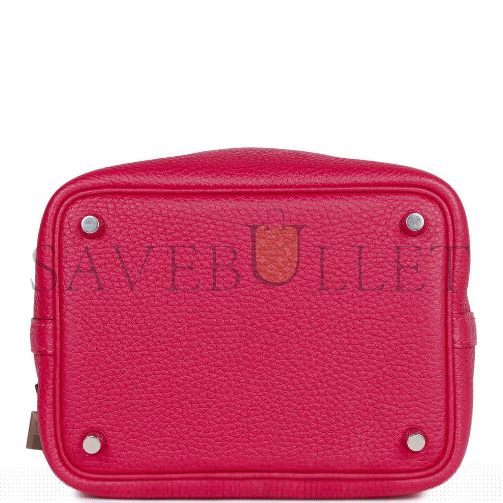 H**mes picotin lock 18 framboise clemence and matte alligator touch palladium hardware (18*13*18cm)