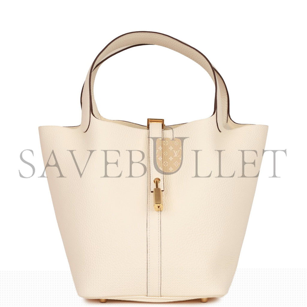 H**mes picotin lock 22 nata clemence gold hardware (22*21*18cm)