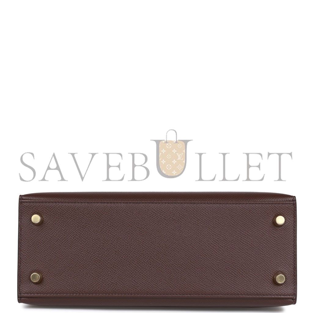 H**mes kelly sellier 25 rouge sellier epsom gold hardware handmade (25*17*7cm)