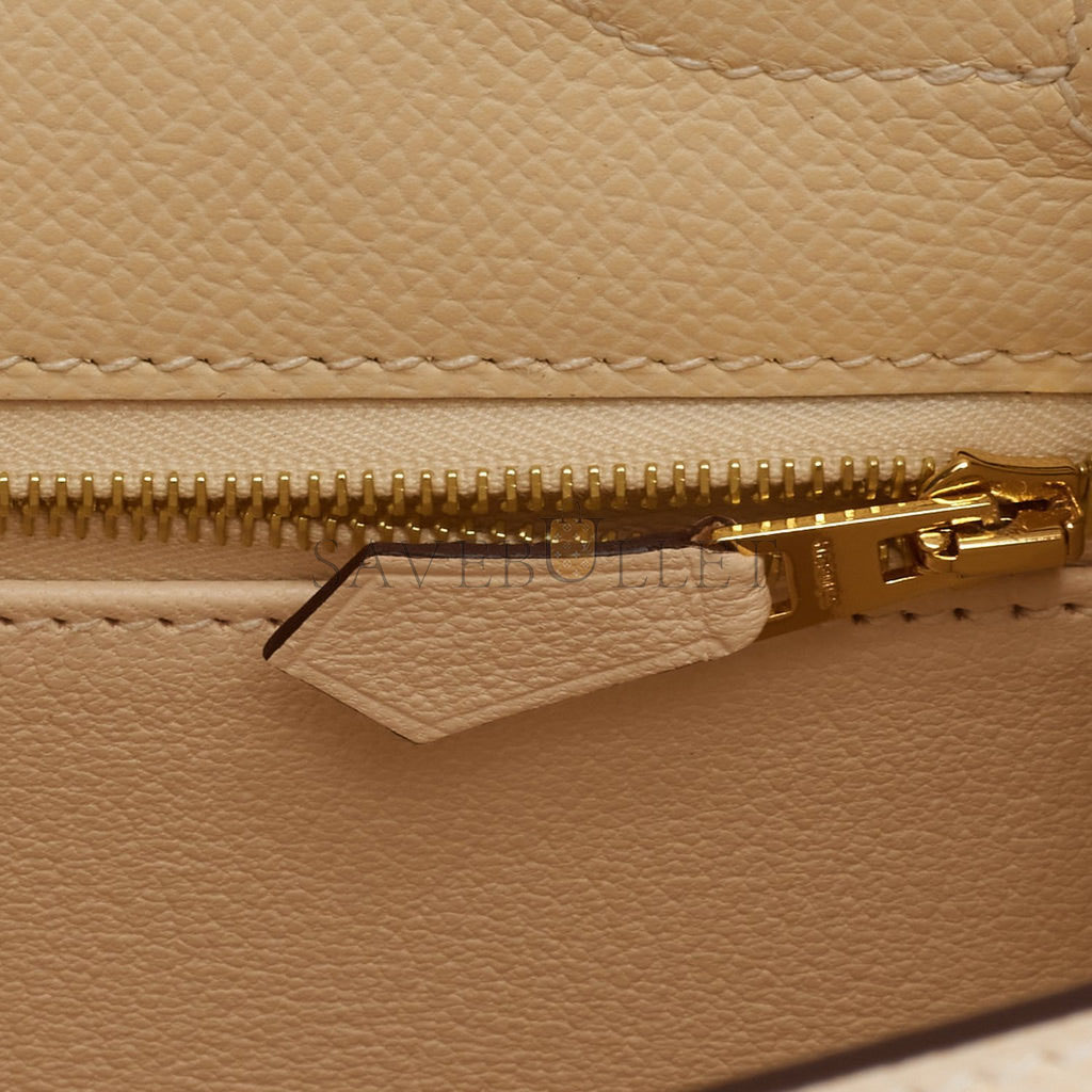 H**mes special order (hss) kelly sellier 28 nata and craie epsom gold hardware (28*22*10cm)