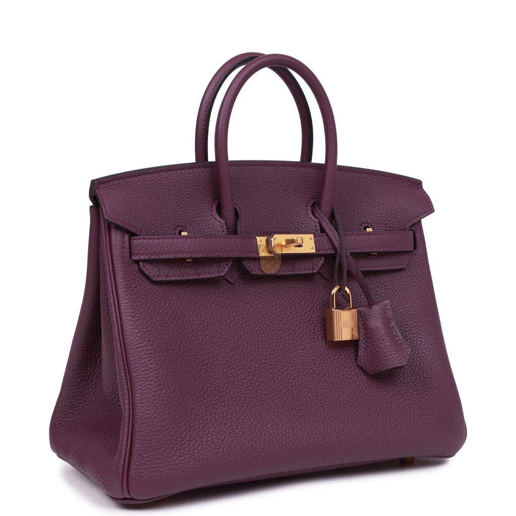 H**mes birkin 25 cassis togo gold hardware (25cm)