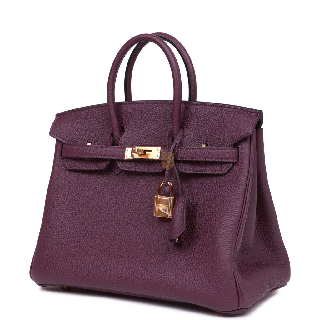 H**mes birkin 25 cassis togo gold hardware (25cm)