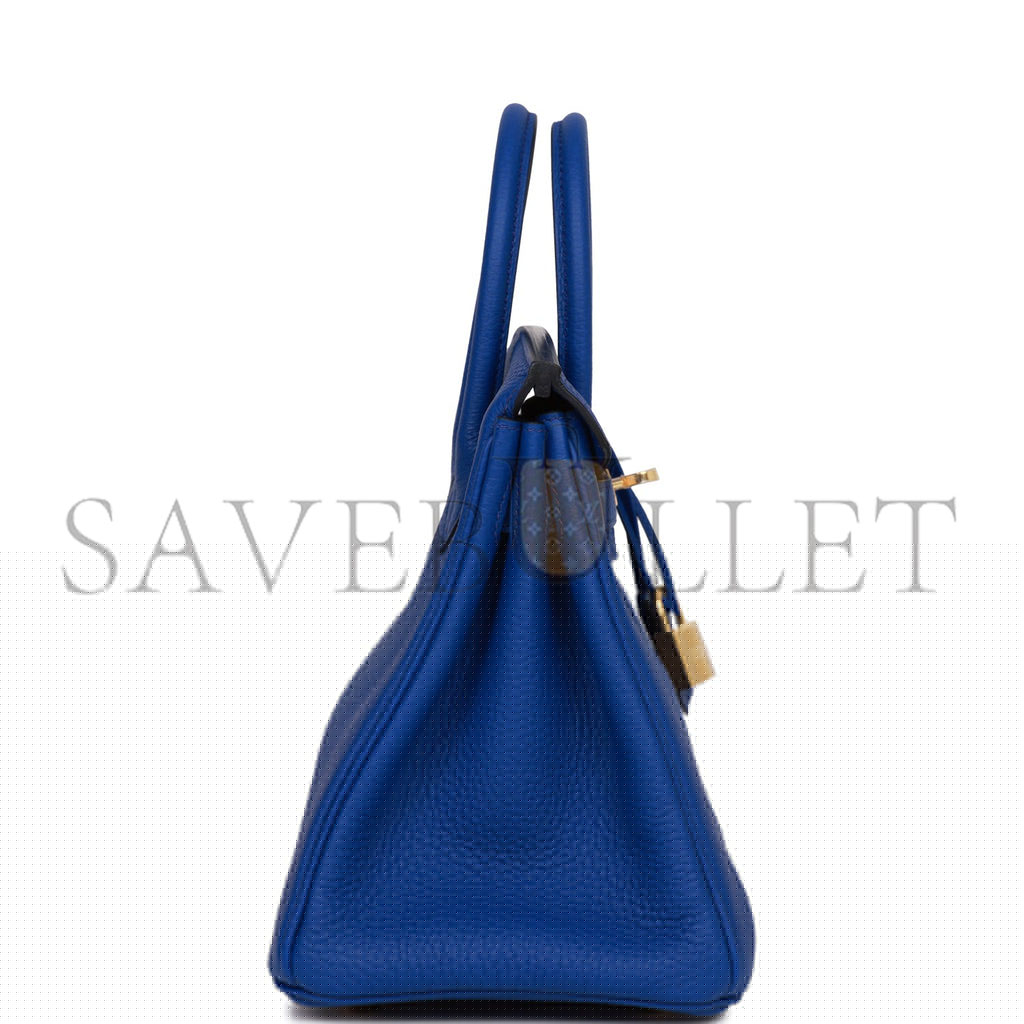 H**mes birkin 25 bleu royal togo gold hardware handmade (25cm)