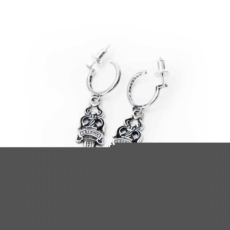 CHROME HEARTS DAGGER HOOP EARRINGS