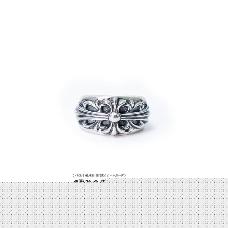CHROME HEARTS FLORAL CROSS RING