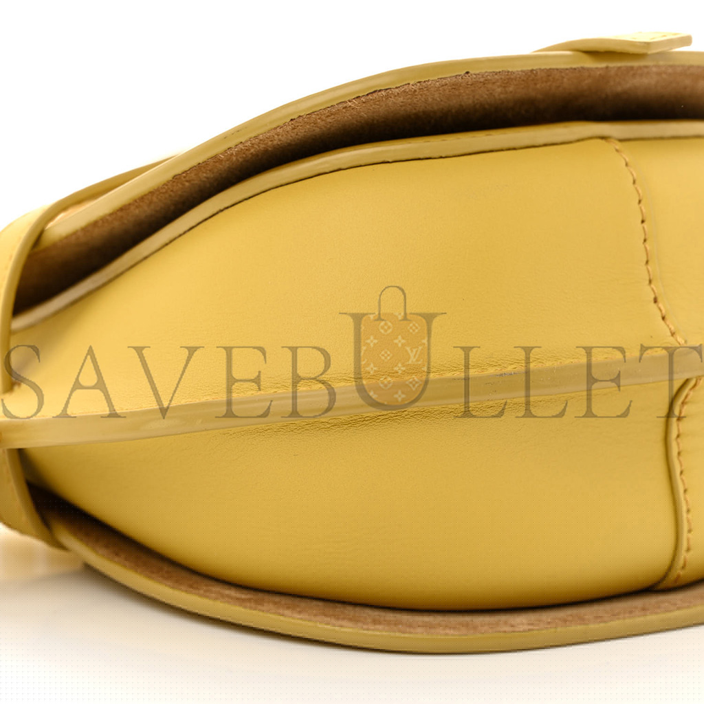 LOEWE CALFSKIN JACQUARD MINI GATE DUAL BAG DARK YELLOW (19*14*9cm)