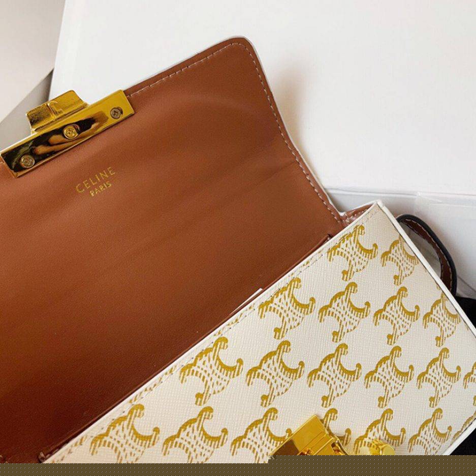 Ce**e triomphe shoulder bag 194142cuz.01bc (20cm*10cm*4cm)