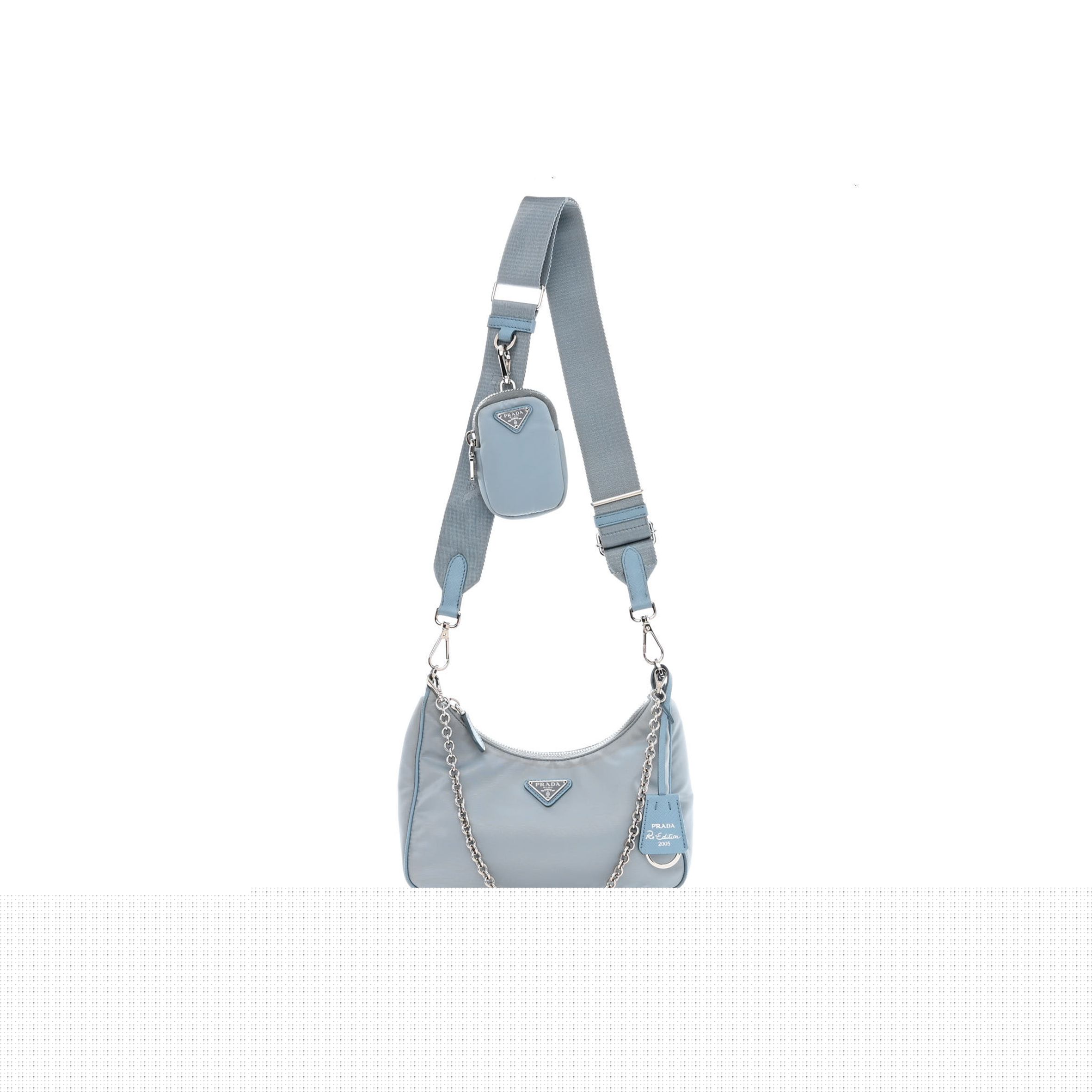 Pra*a nylon re-edition 2005 shoulder bag astrale (22*12*6cm)