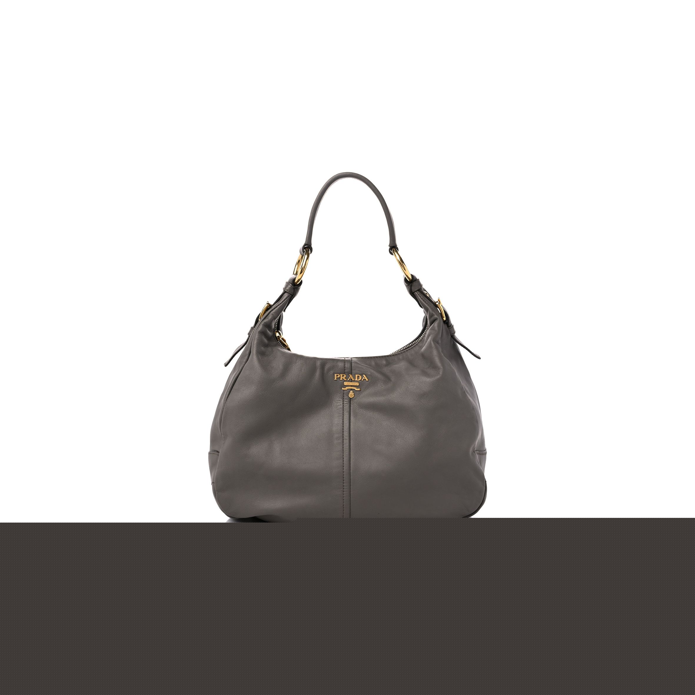 Pra*a soft calf hobo bambu grey (32*29*14cm)
