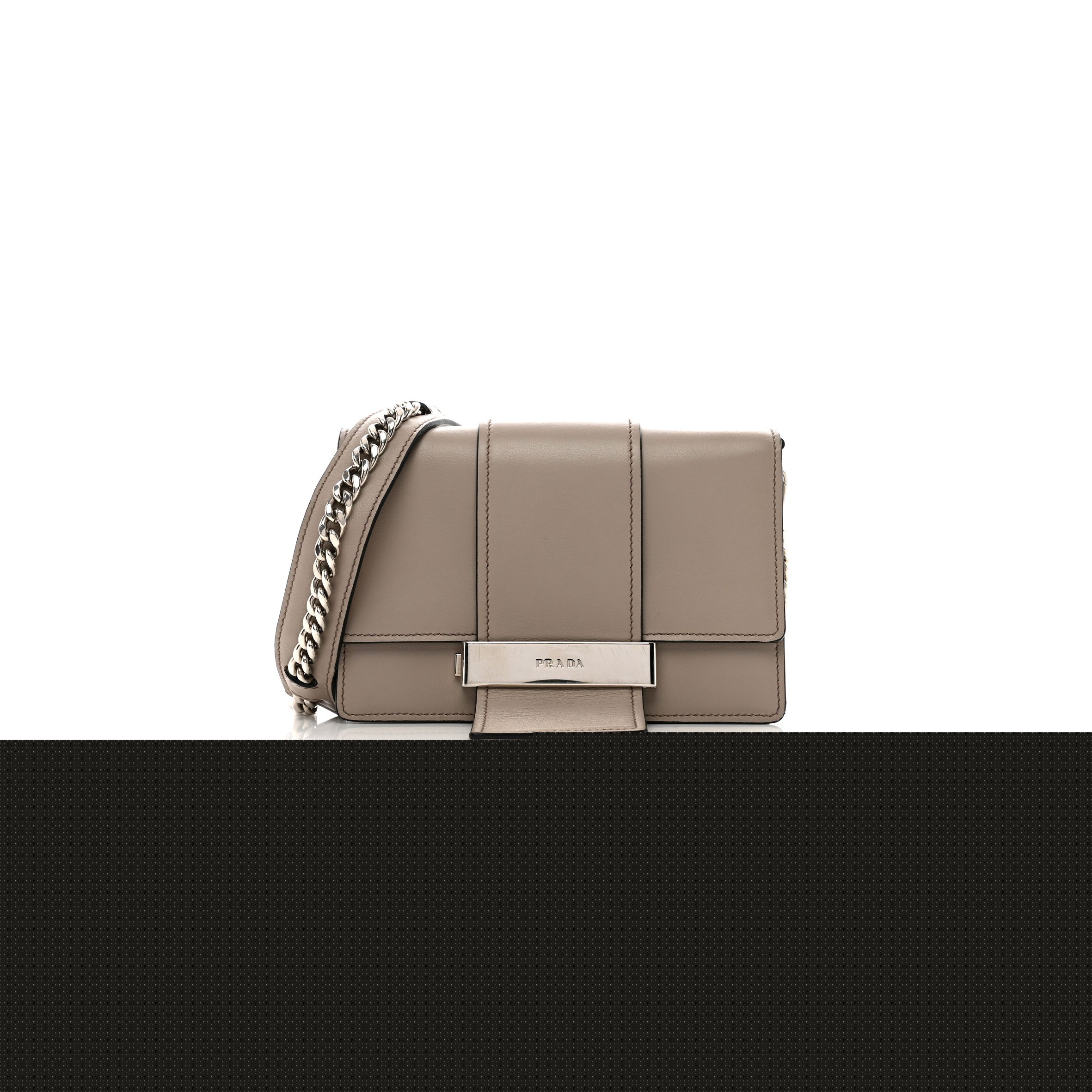 Pra*a city calf ribbon bag pomice (19*13*5cm)