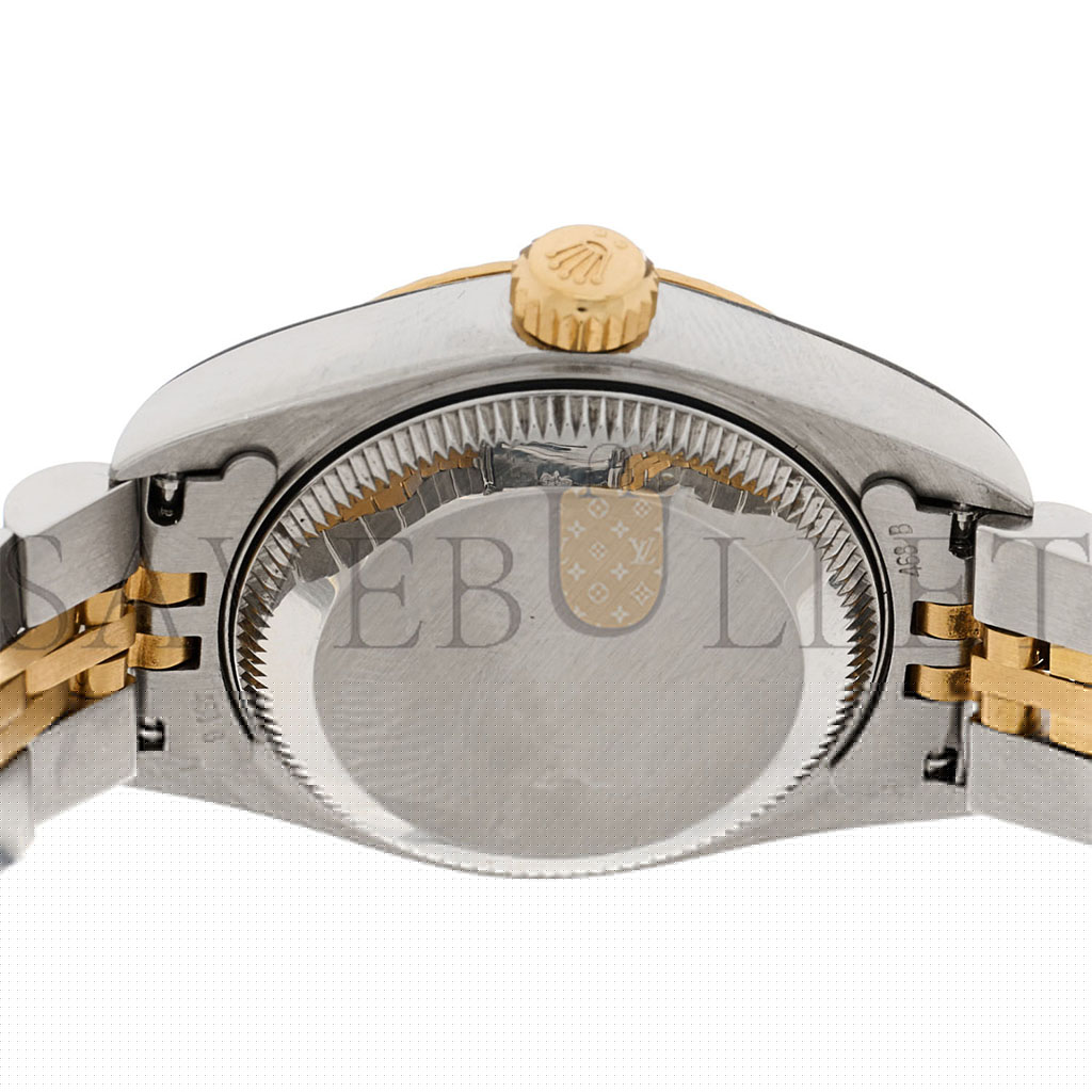 ROLEX STAINLESS STEEL 18K YELLOW GOLD 26MM OYSTER PERPETUAL DATEJUST WATCH CHAMPAGNE 69173