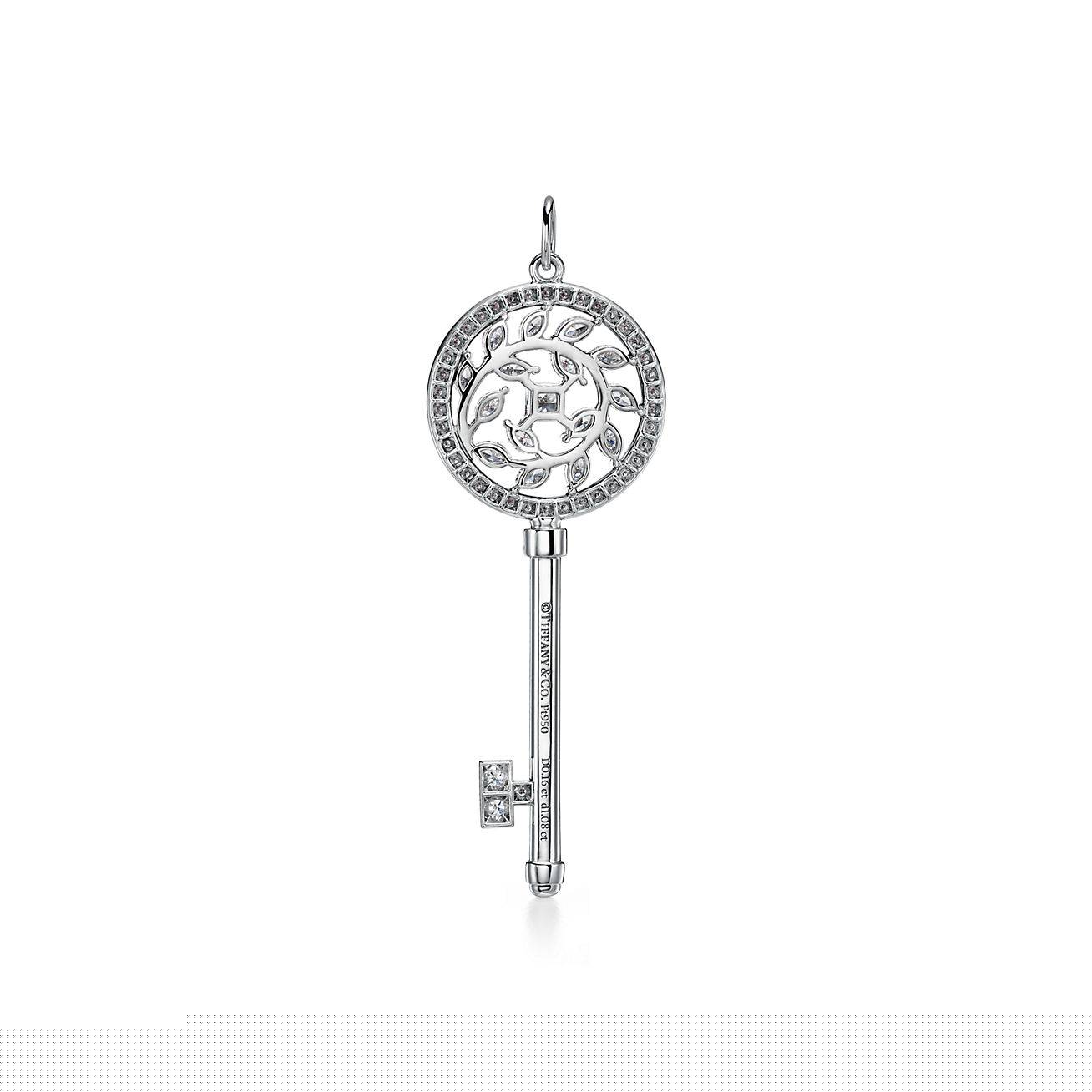 T*f*ny keys T*f*ny victoria® diamond vine key in platinum