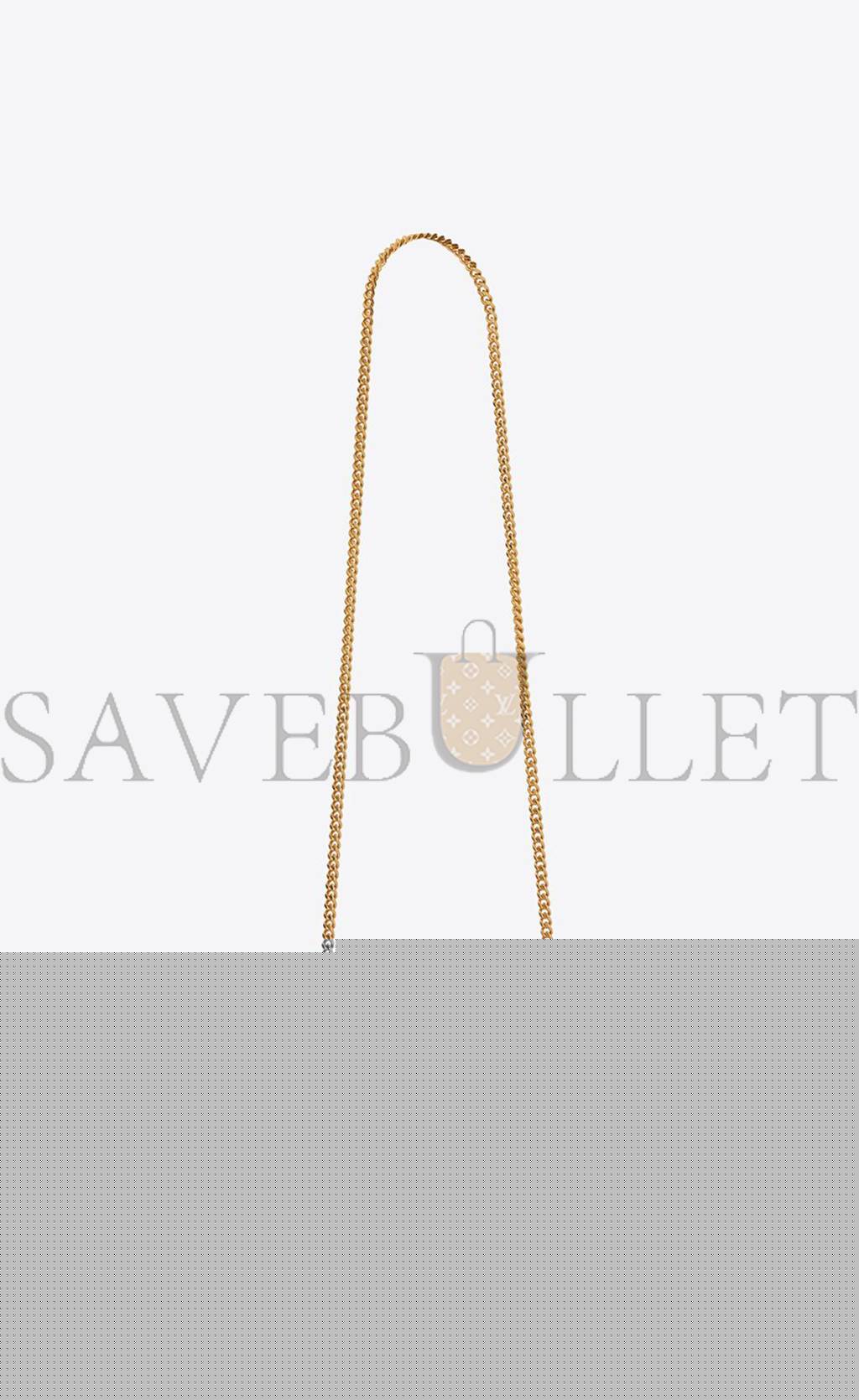 YSL KATE MEDIUM CHAIN BAG WITH TASSEL IN CROCODILE-EMBOSSED SHINY LEATHER 354119DND0J9207 (24*14.5*5.5cm)
