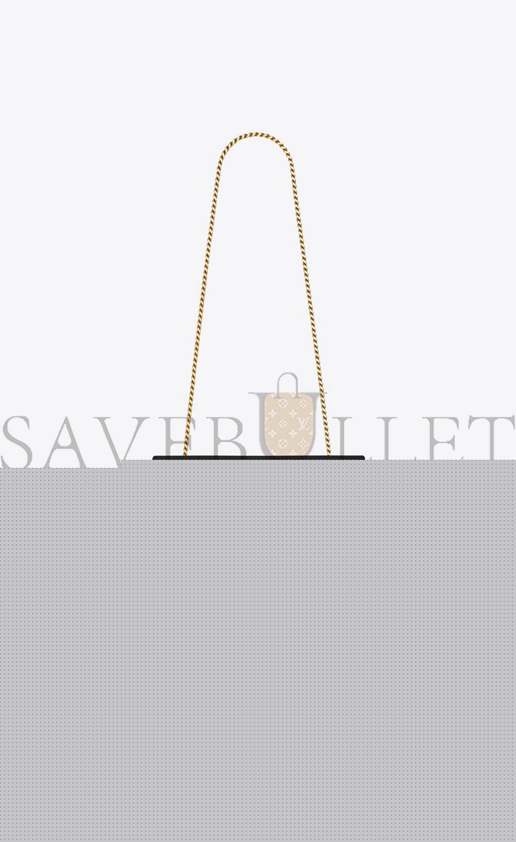 YSL KATE MEDIUM CHAIN BAG IN GRAIN DE POUDRE EMBOSSED LEATHER (24*14.5*5.5cm)