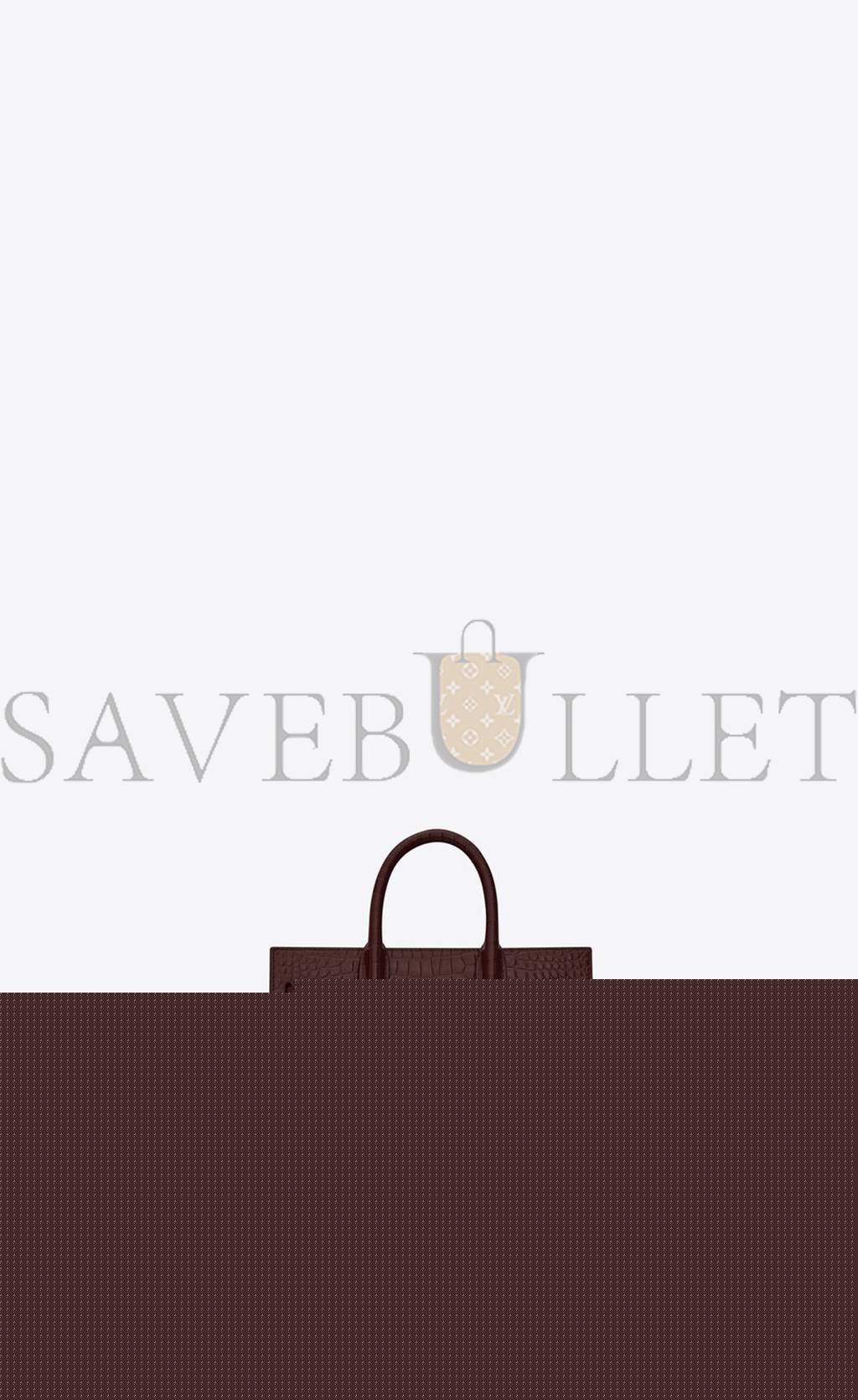 YSL SAC DE JOUR NANO IN EMBOSSED CROCODILE SHINY LEATHER 392035DND1N6475 (22*18*10.5cm)