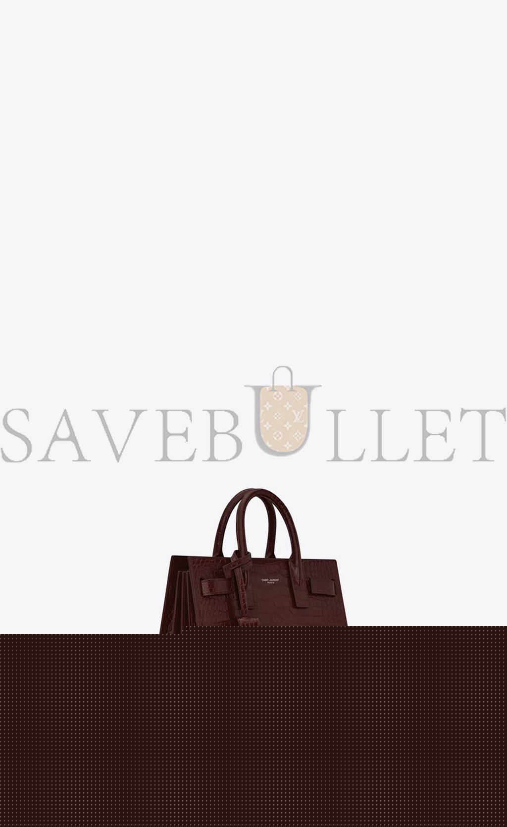YSL SAC DE JOUR NANO IN EMBOSSED CROCODILE SHINY LEATHER 392035DND1N6475 (22*18*10.5cm)