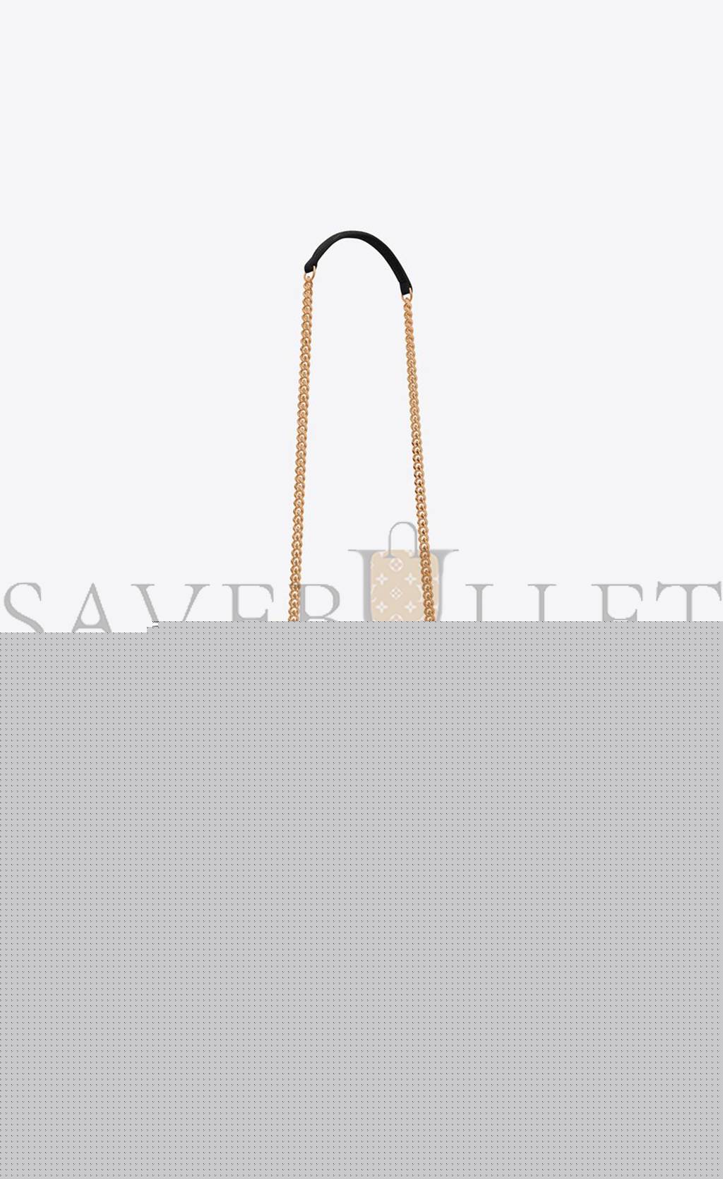 YSL SUNSET MEDIUM CHAIN BAG IN CROCODILE-EMBOSSED SHINY LEATHER 442906DND0J1000 (22*16*6.5cm)