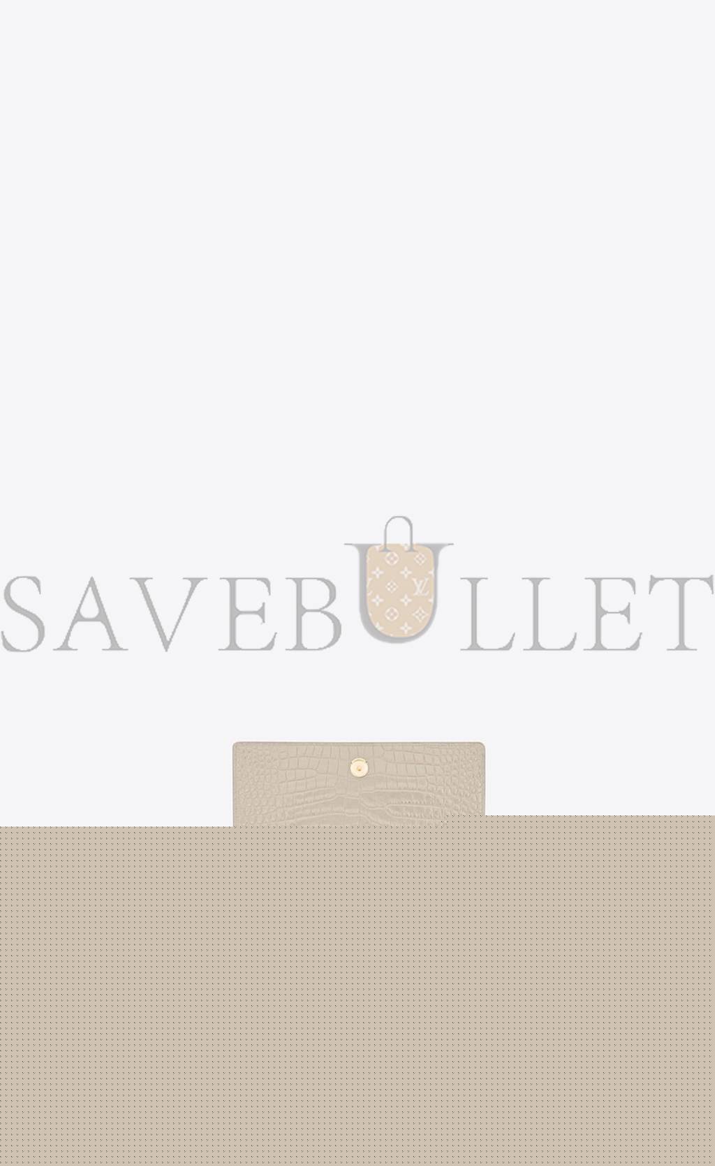 YSL SUNSET MEDIUM CHAIN BAG IN CROCODILE-EMBOSSED SHINY LEATHER 442906DND0J9207 (22*16*6.5cm)