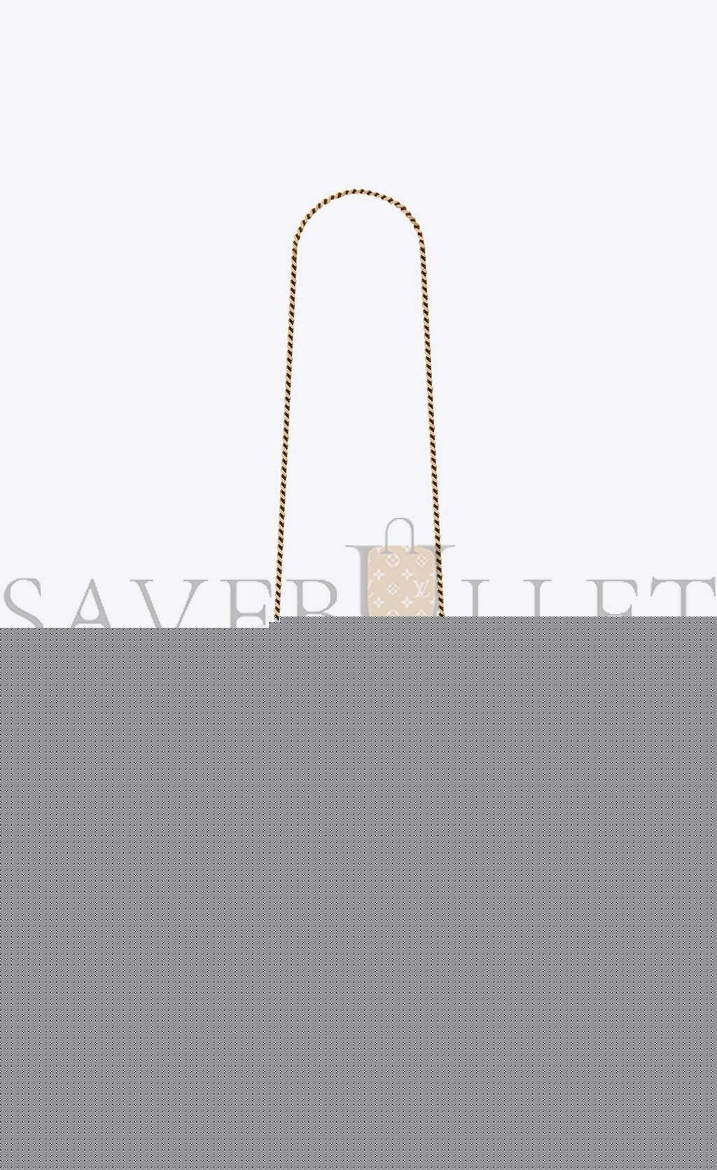 YSL KATE SMALL CHAIN BAG WITH TASSEL IN CROCODILE-EMBOSSED SHINY LEATHER 474366DND0J9207 (20*12.5*5cm)