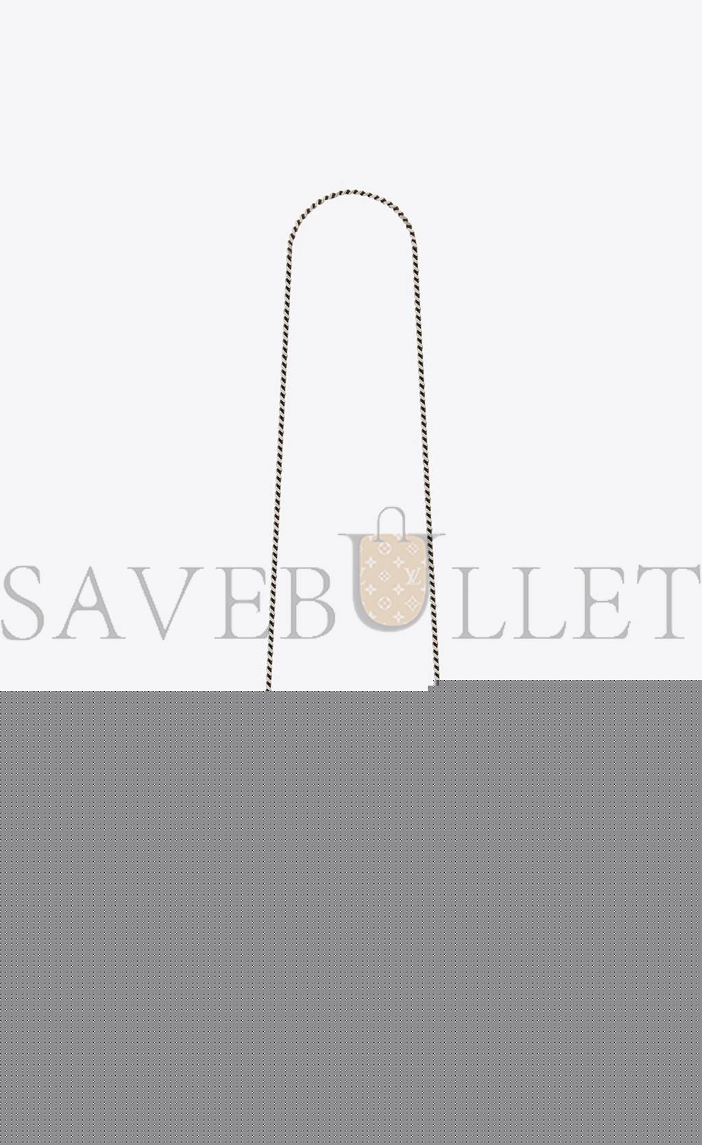 YSL KATE SMALL CHAIN BAG WITH TASSEL IN CROCODILE-EMBOSSED SHINY LEATHER 474366DND0N1000 (20*12.5*5cm)
