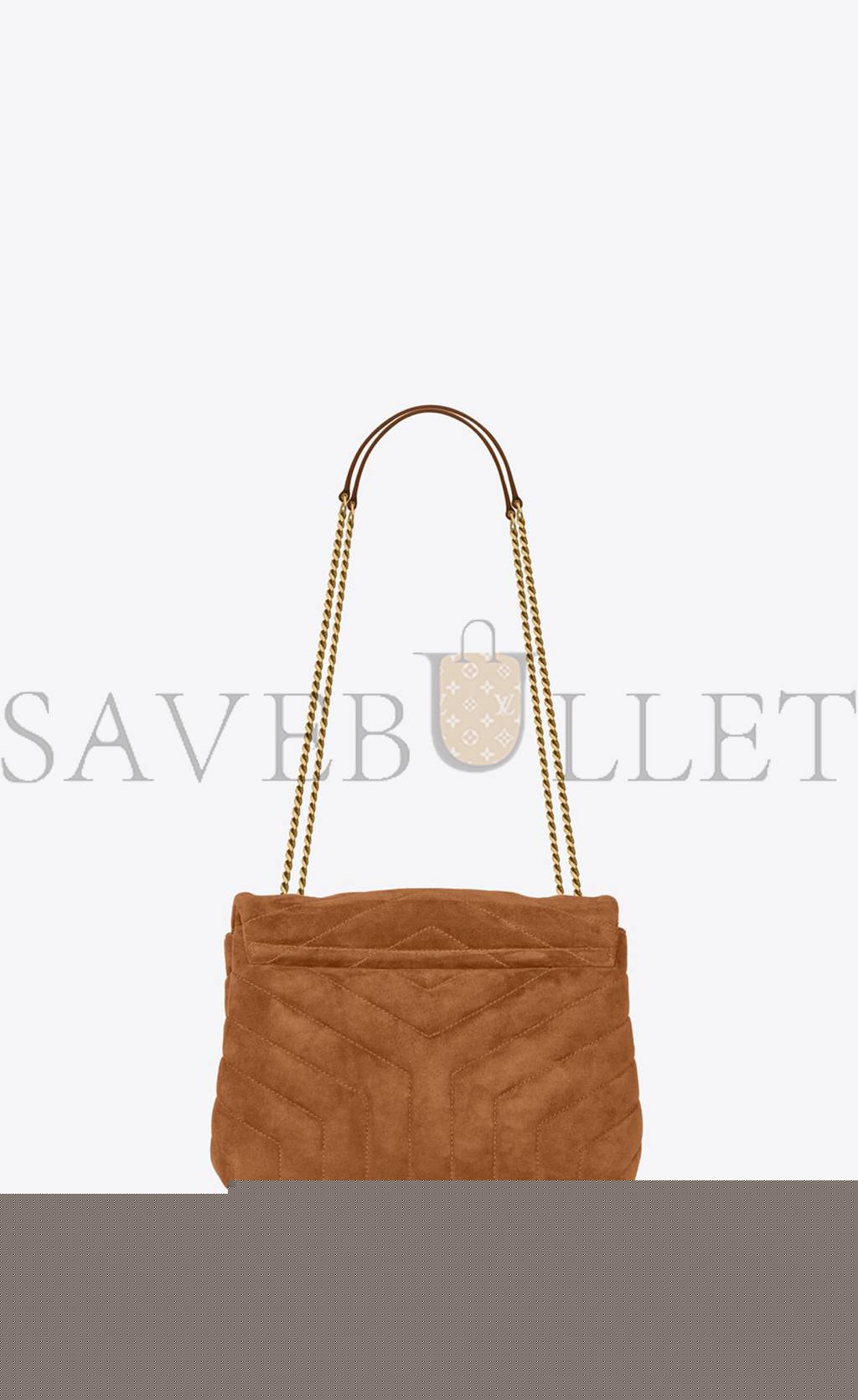 YSL LOULOU SMALL CHAIN BAG IN QUILTED SUEDE 4946991U8C77761 (23*17*9cm)